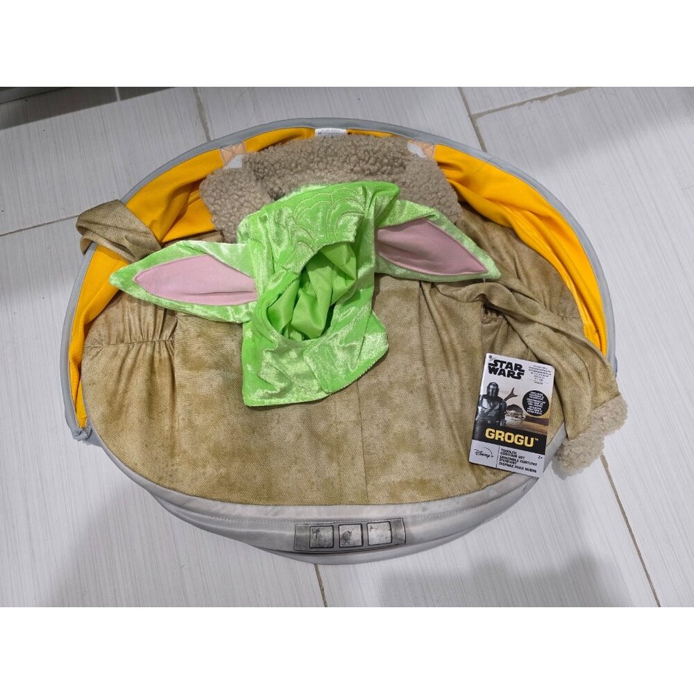 NEW Disney Store Star Wars Baby Yoda Grogu Hover Pram Costume Toddler 3T New